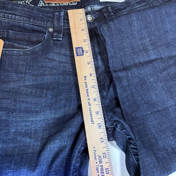 T.K. Axel Men's Slim Boot Cut Stretch 7 Pocket Denim Jean Dark 32x30 NWT - Picture 14 of 16